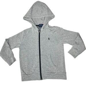 Polo Ralph Lauren Gray Full Zip Hoodie-Kids Size 5